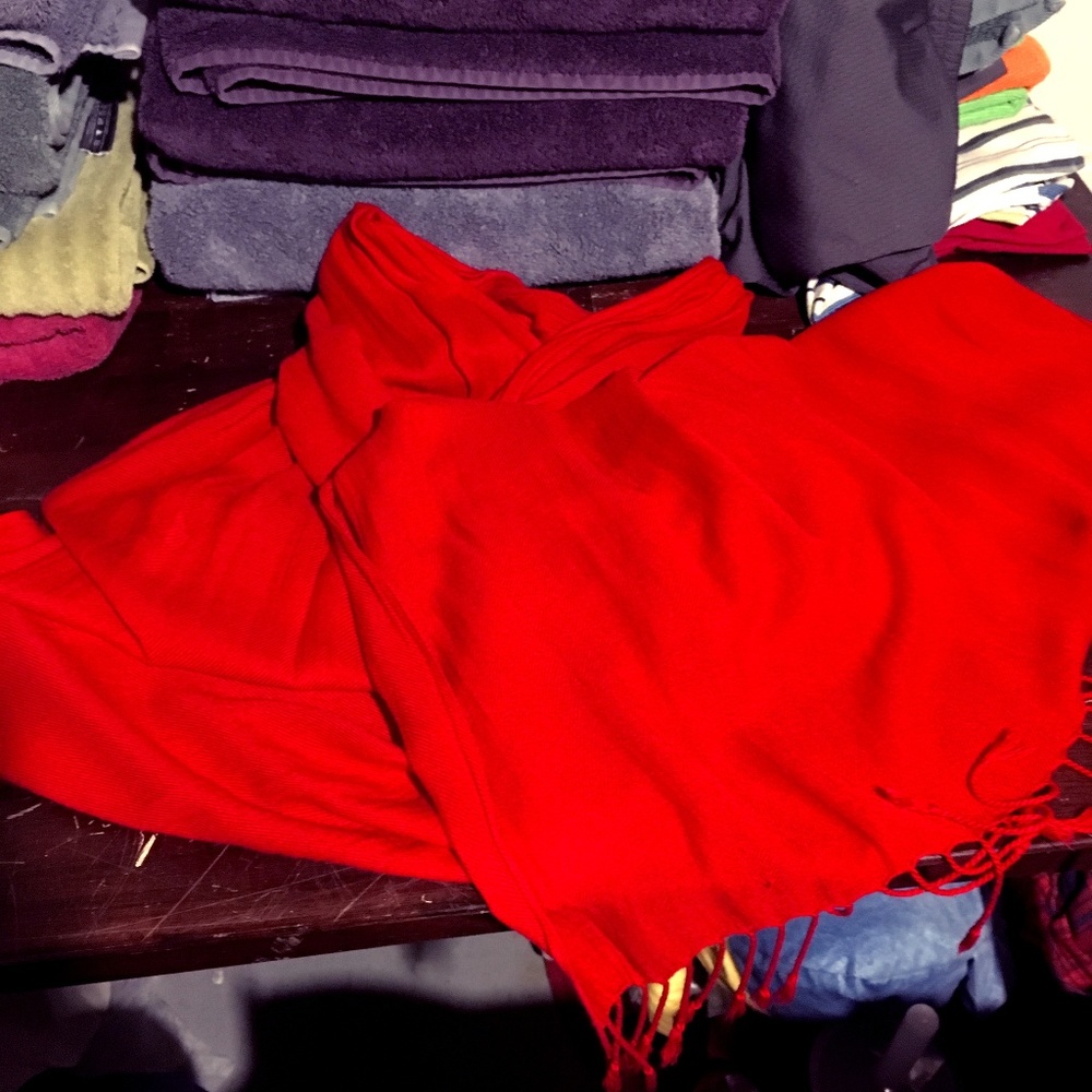 Red Wrap/Scarf - approx. 5 ft long